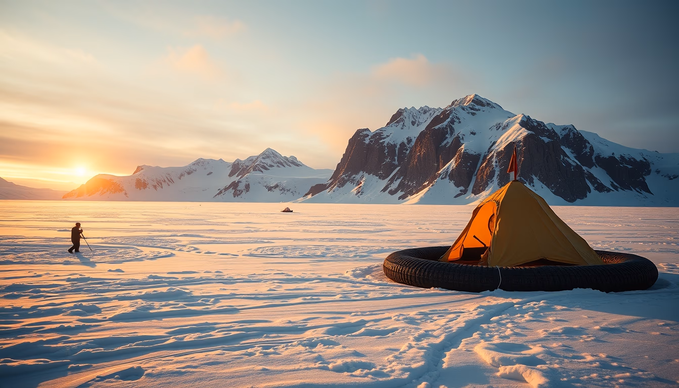 antarctic ozone hole in editorial style