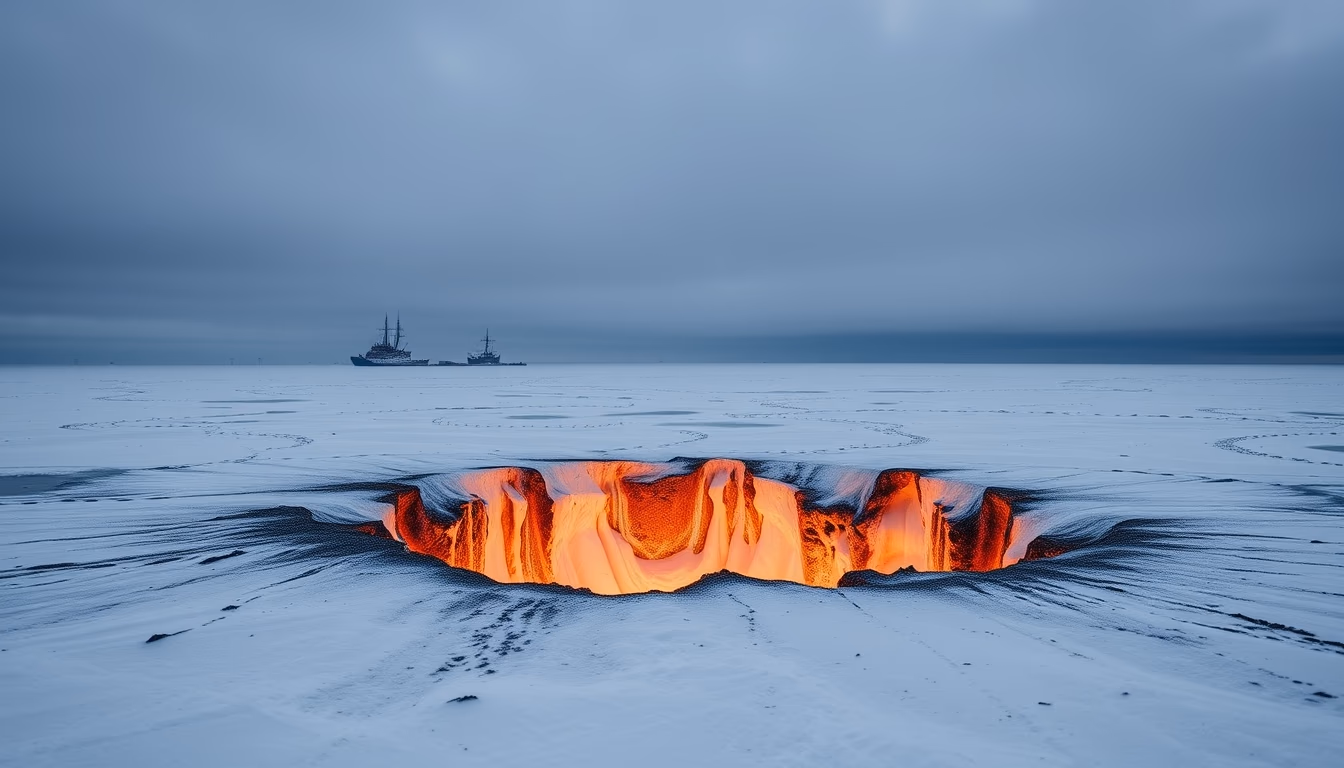 antarctic ozone hole in editorial style