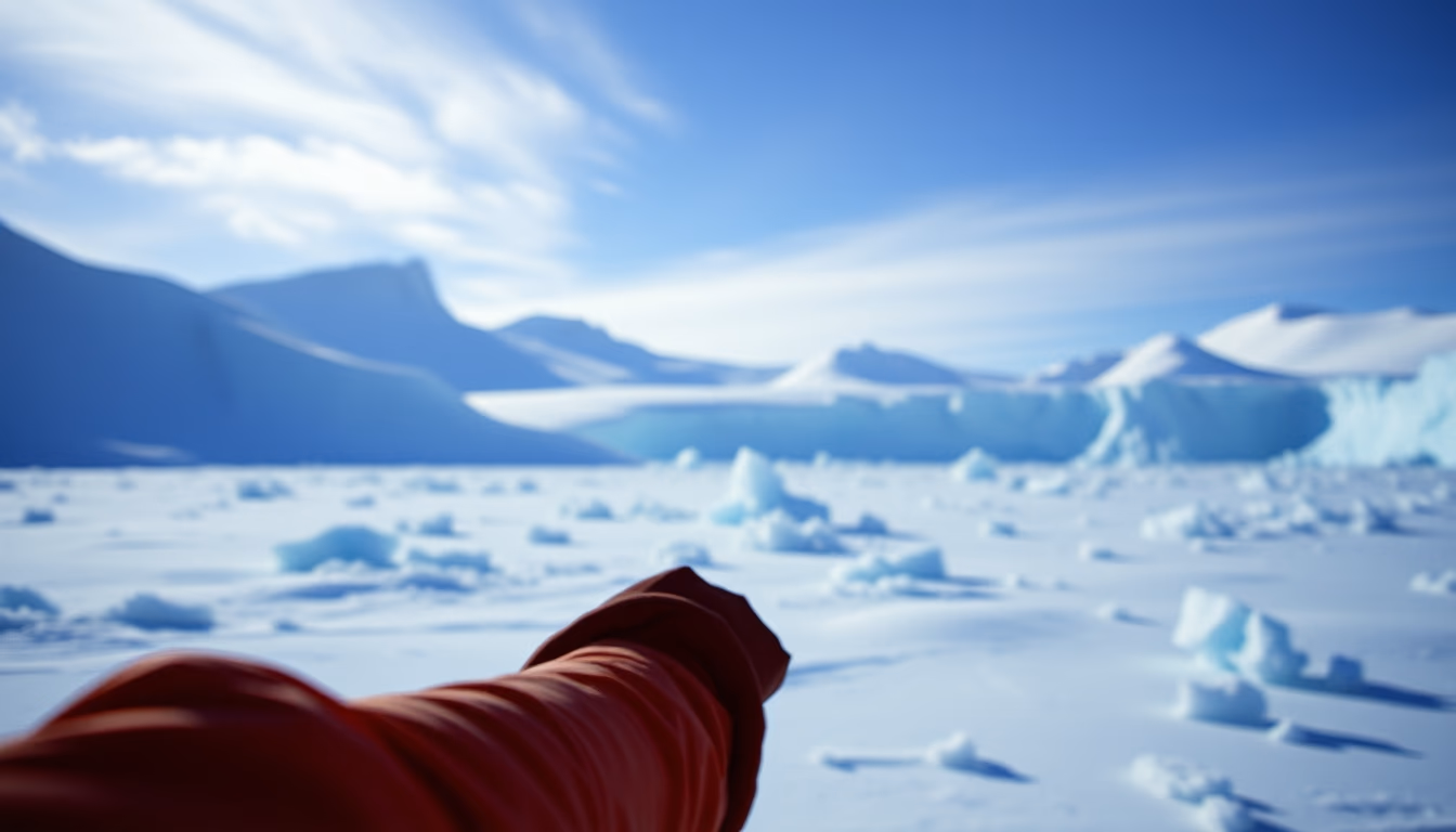 antarctic ozone hole in editorial style