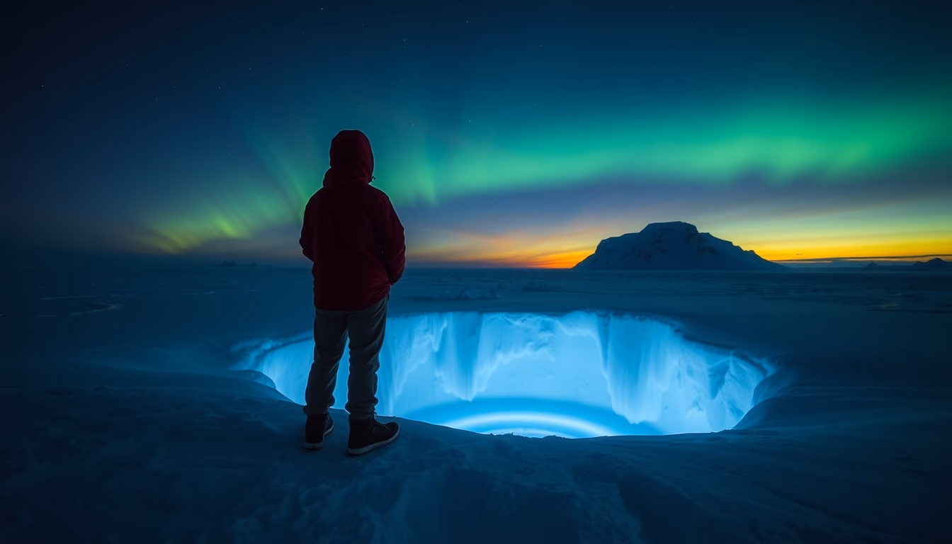 antarctic ozone hole in editorial style