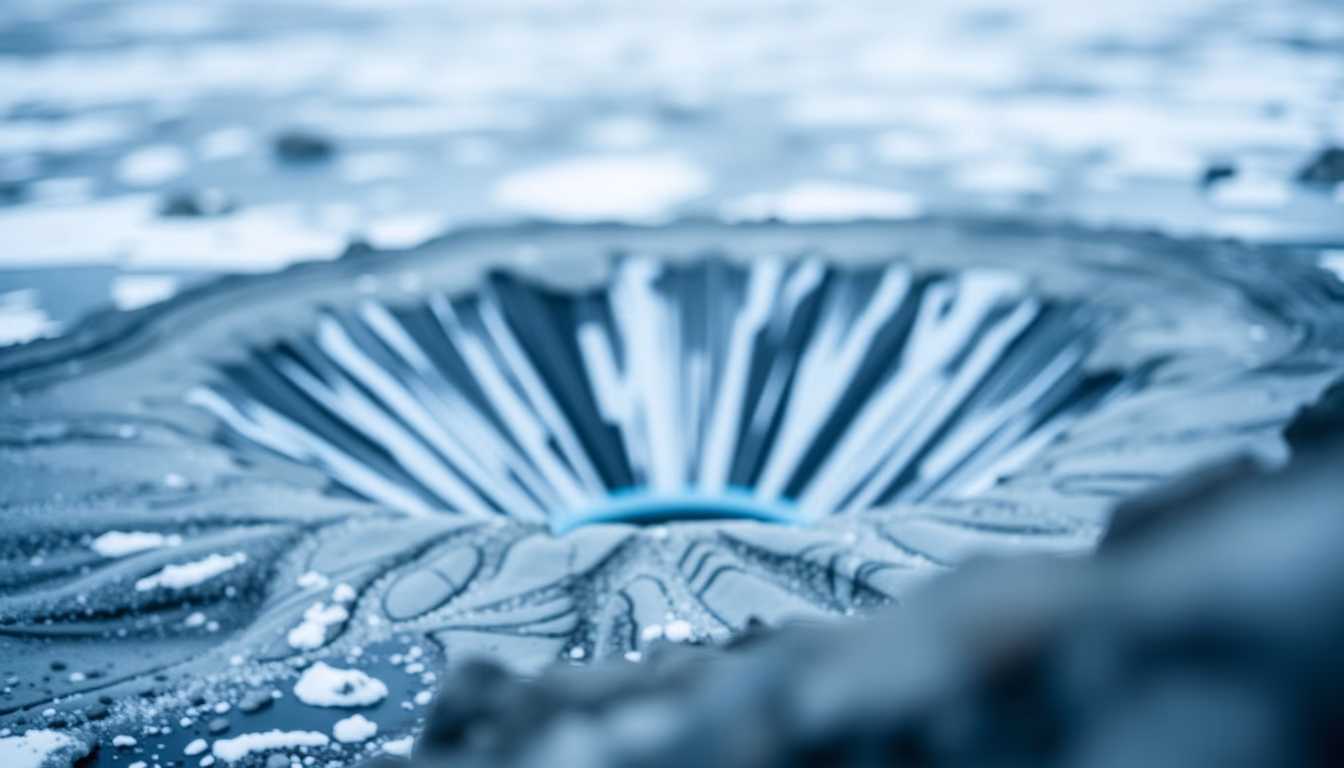 antarctic ozone hole in editorial style