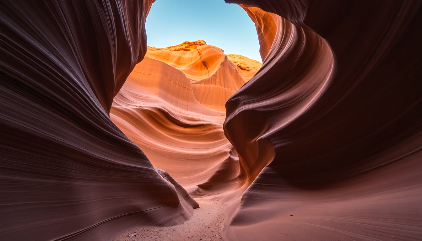 antelope canyon arizona in editorial style