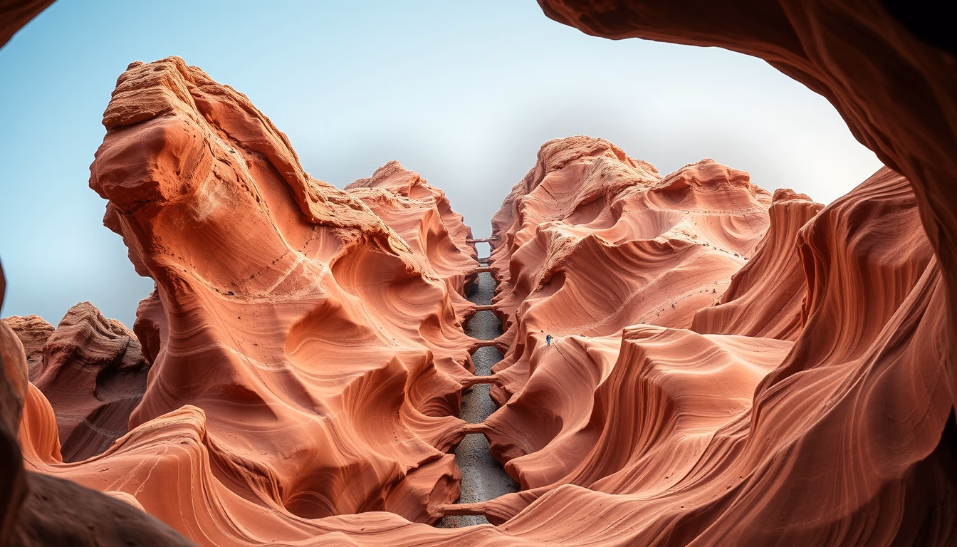 antelope canyon arizona in editorial style