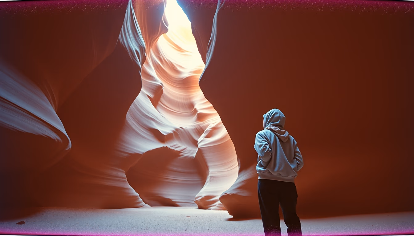 antelope canyon arizona in editorial style