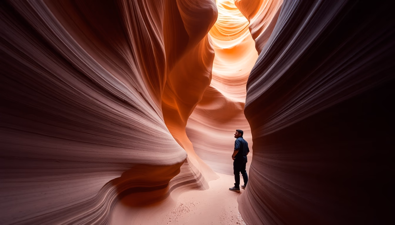 antelope canyon arizona in editorial style