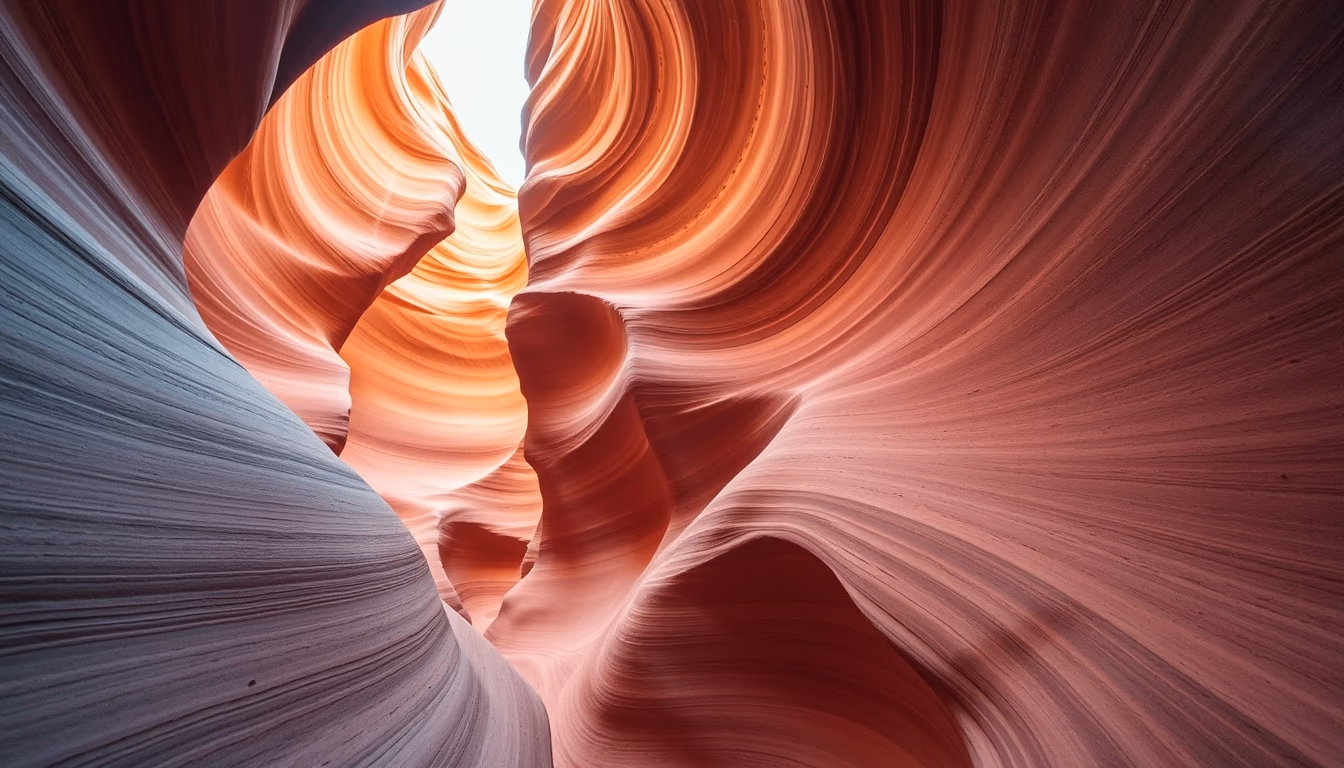 antelope canyon arizona in editorial style