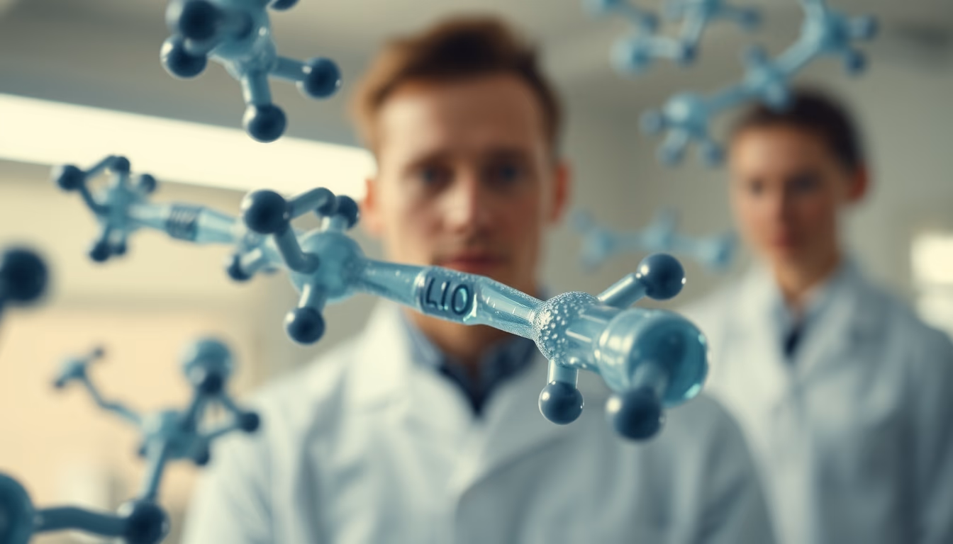 antibody structure render in editorial style