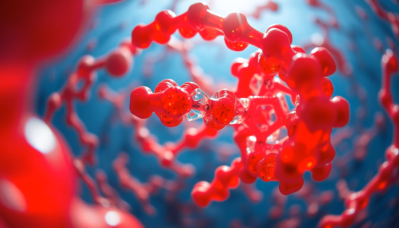 antibody structure render in editorial style