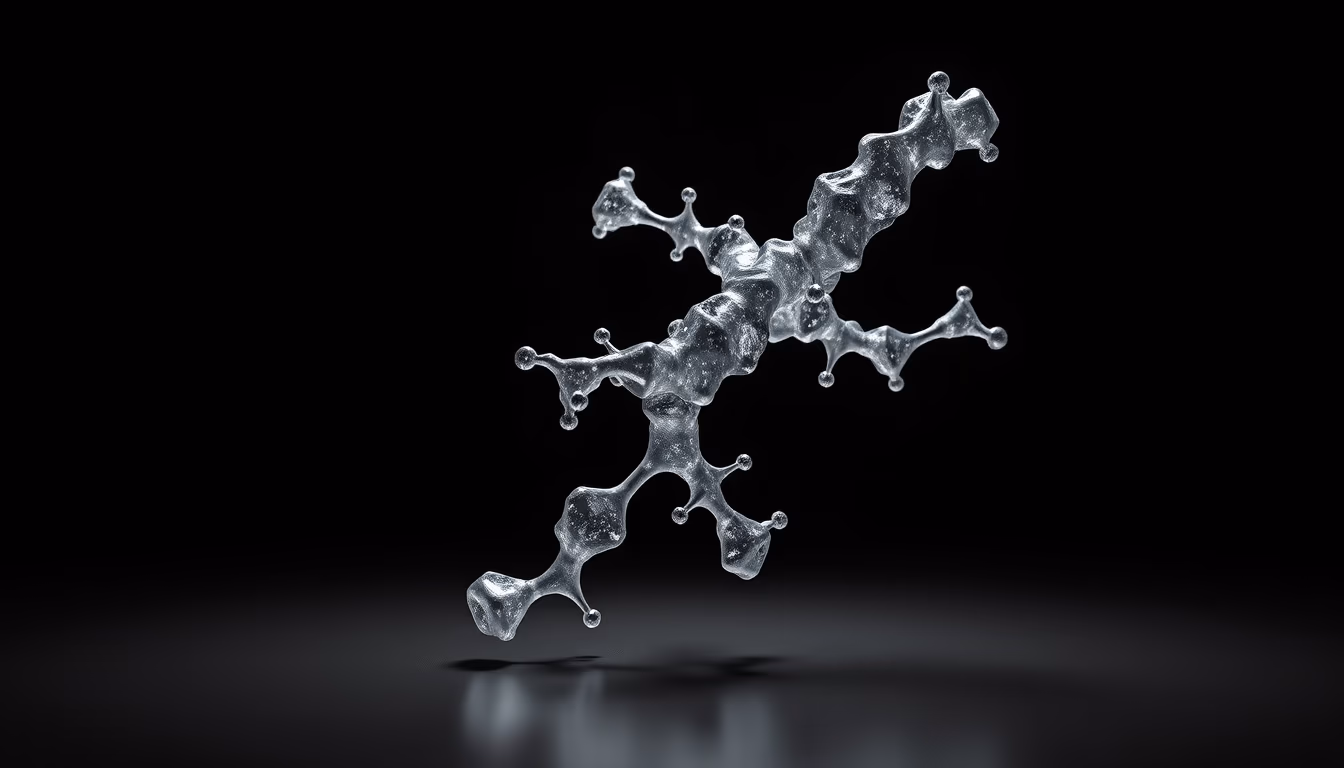 antibody structure render in editorial style