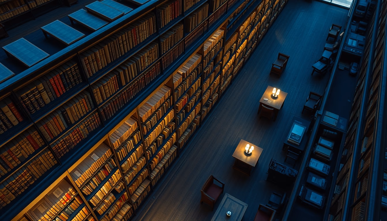 antique books library in editorial style