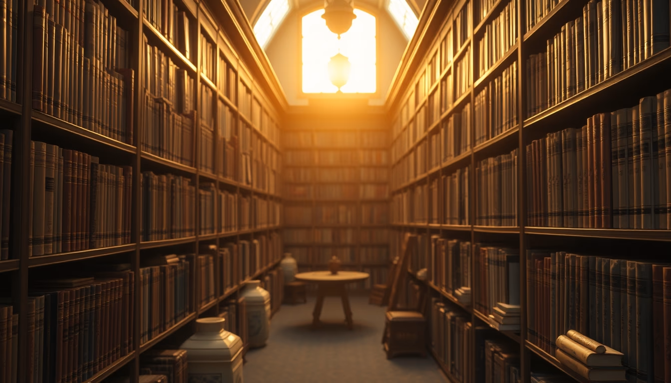 antique books library in editorial style