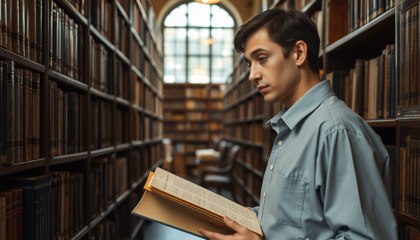 antique books library in editorial style