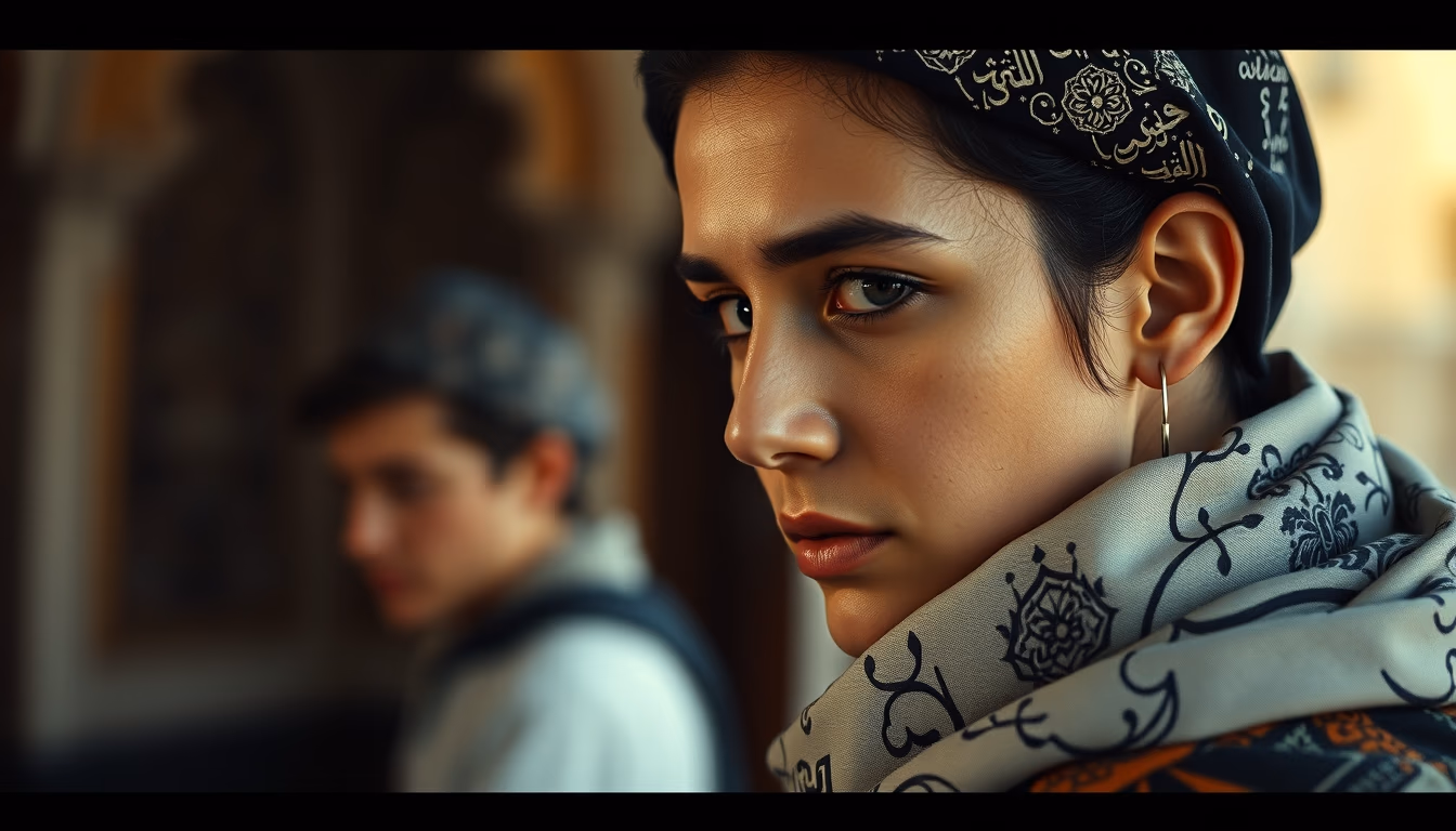 arabic calligraphy ink in editorial style