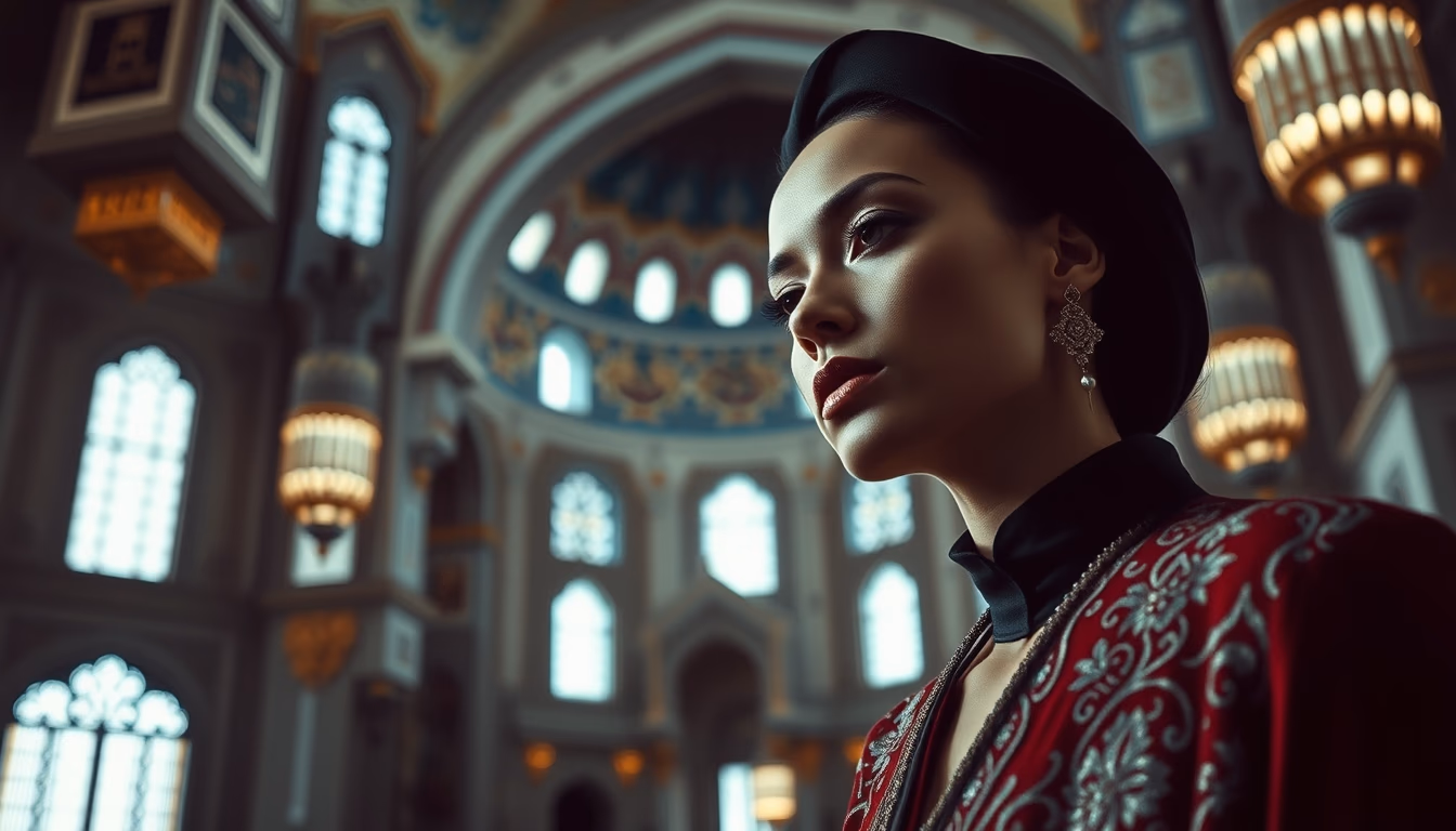 arabic calligraphy mosque in editorial style