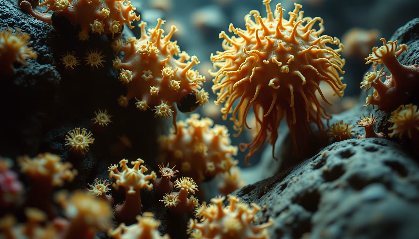 archaea extremophile in editorial style