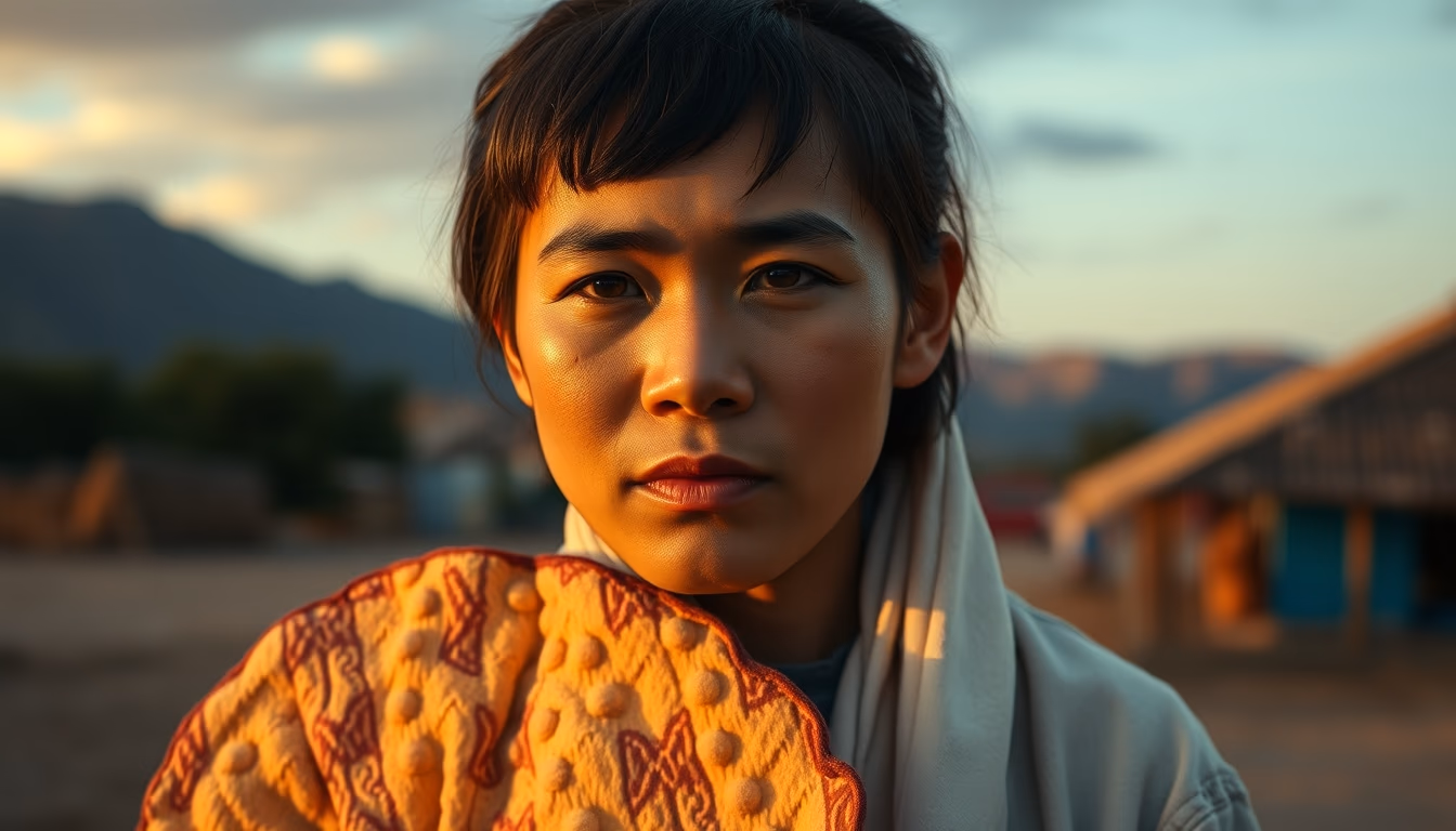 arepa colombian in editorial style