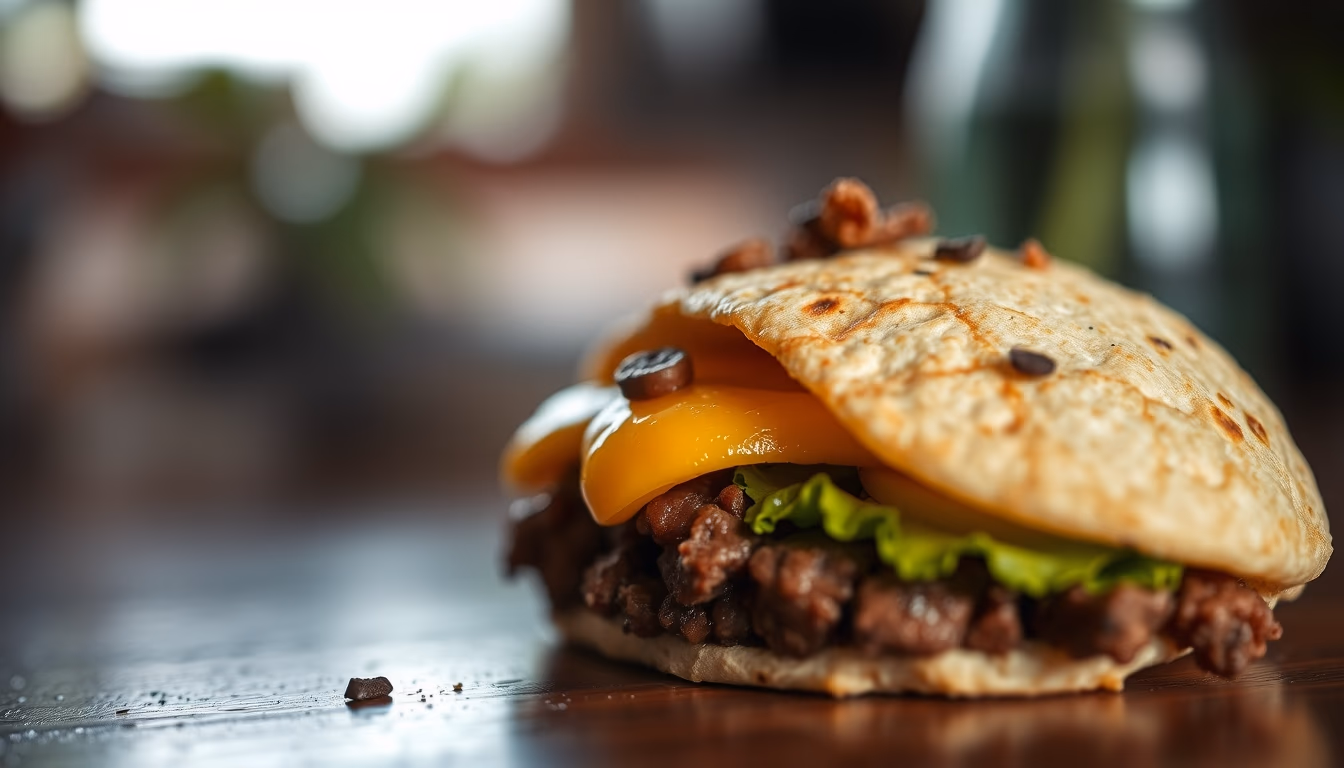 arepa colombian in editorial style