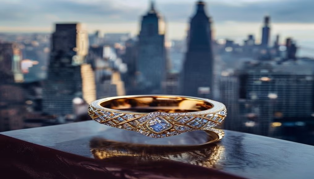 Art deco diamond ring 1920s em fotografia editorial de luxo