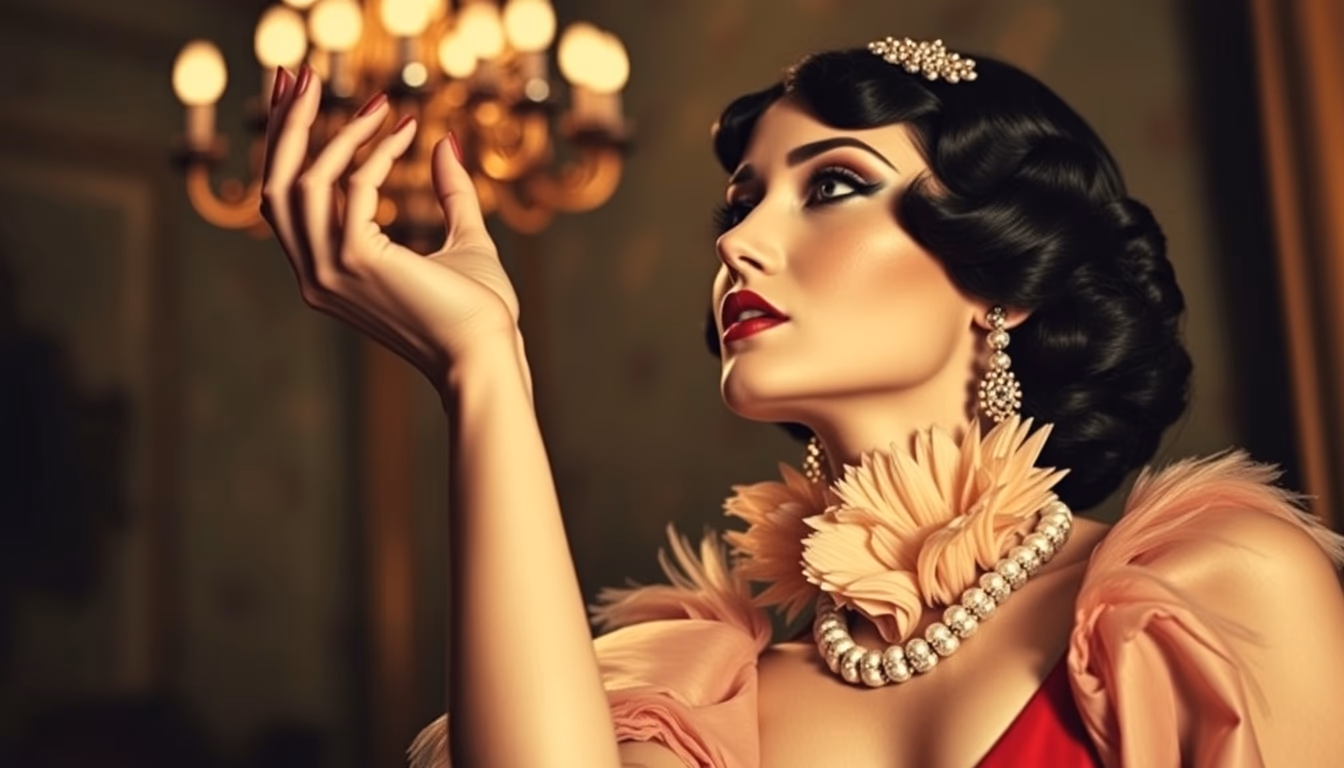 art deco postcard in editorial style