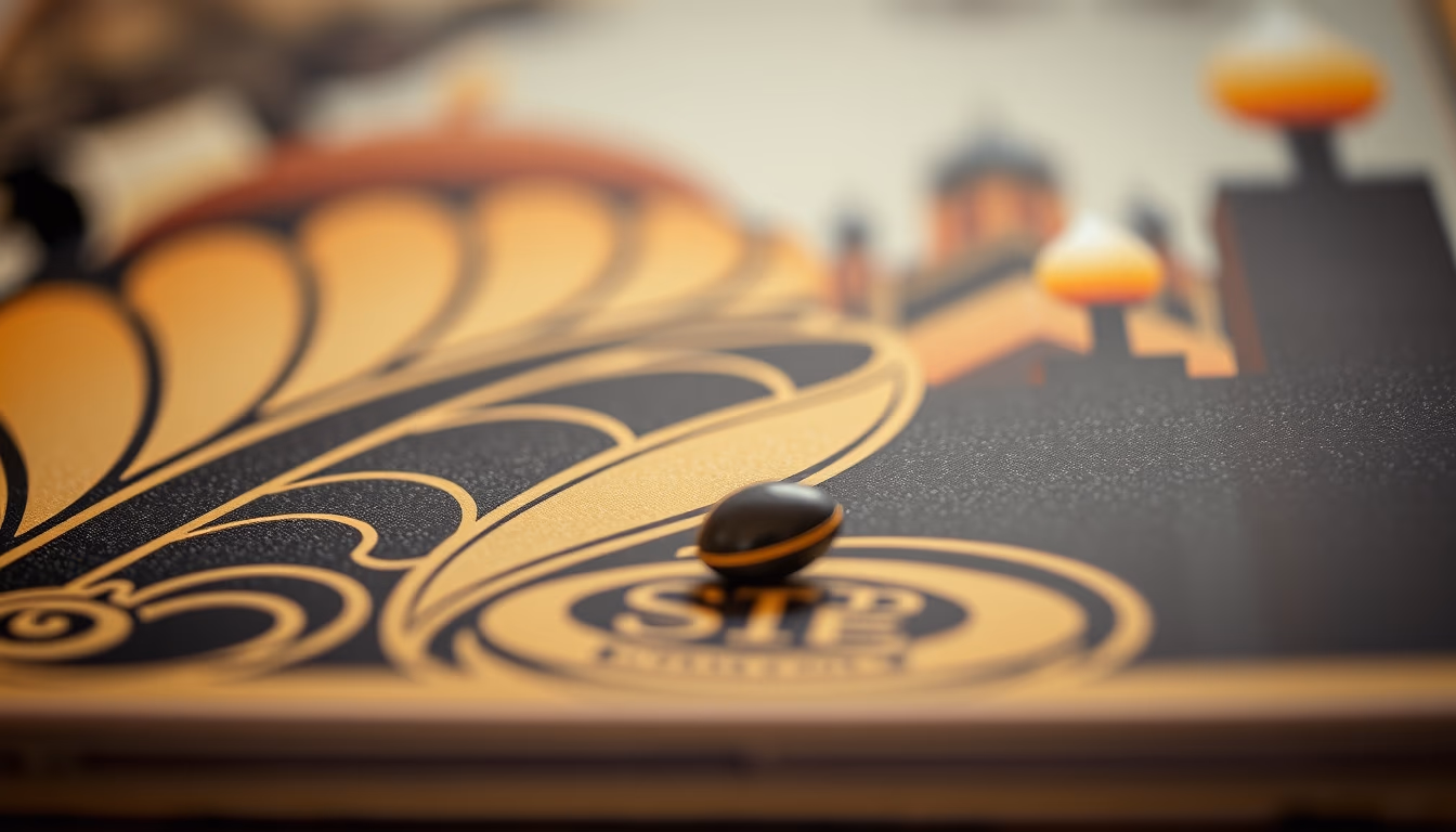 art deco postcard in editorial style