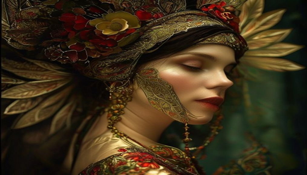 art nouveau gaudi in editorial style