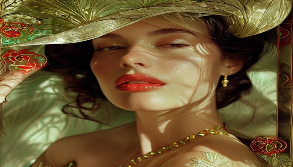 art nouveau gaudi in editorial style