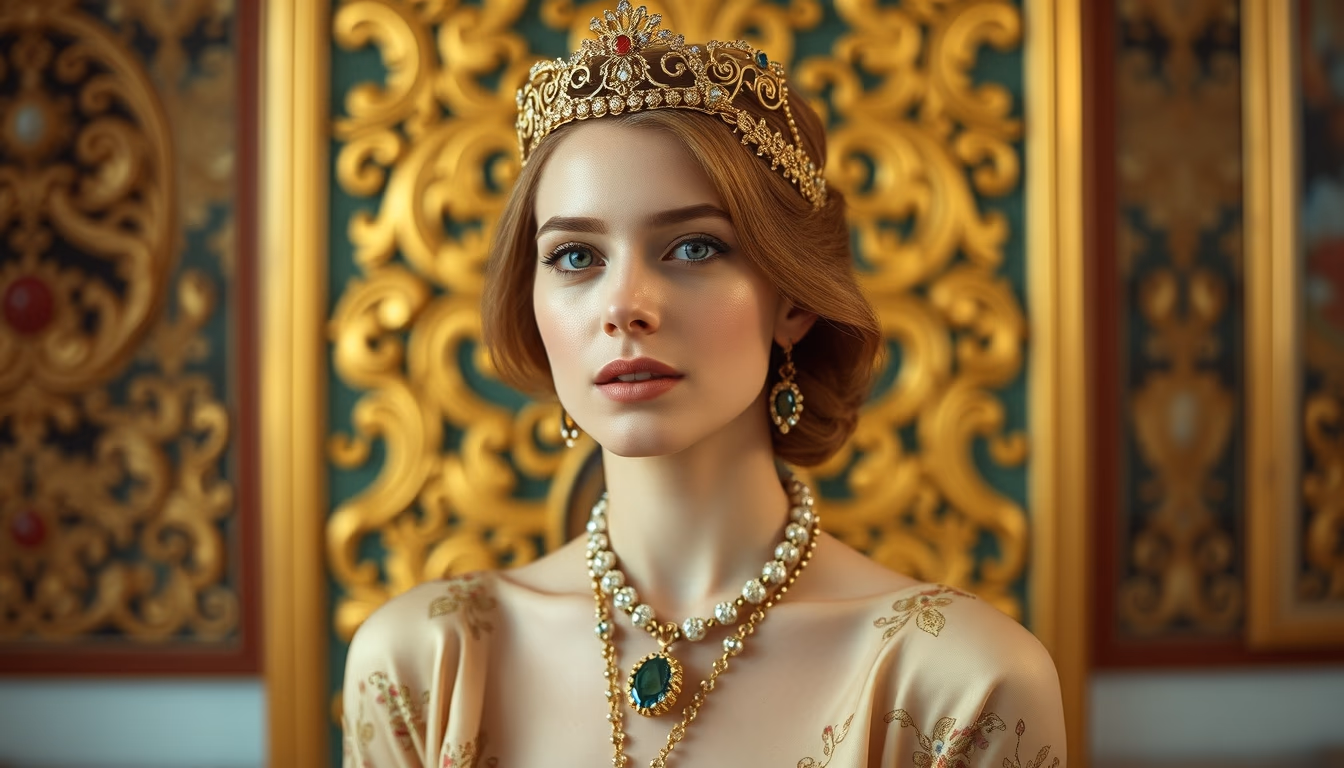 art nouveau klimt gold in editorial style