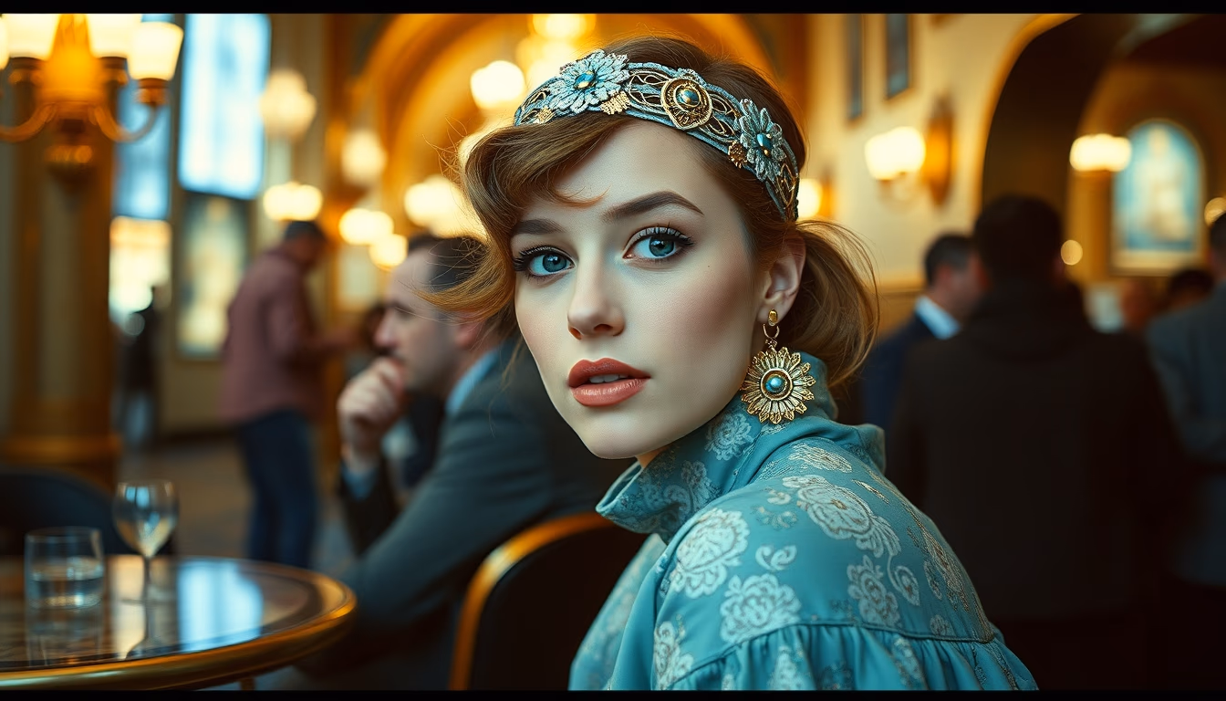 art nouveau klimt gold in editorial style