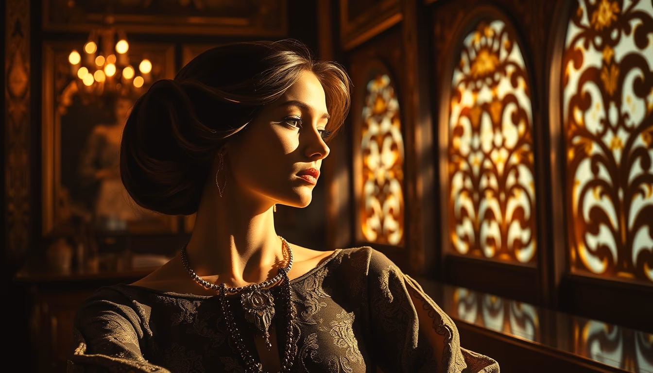 art nouveau klimt gold in editorial style