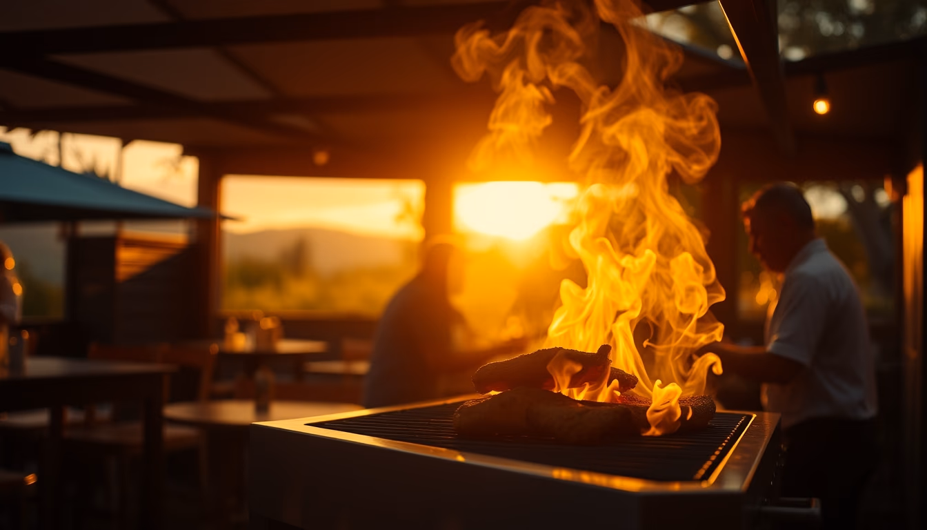 asado argentine grill in editorial style