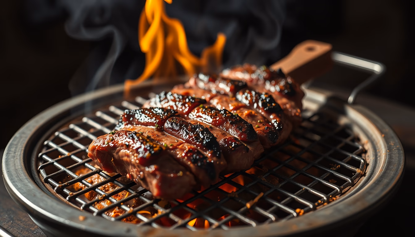 asado argentine grill in editorial style