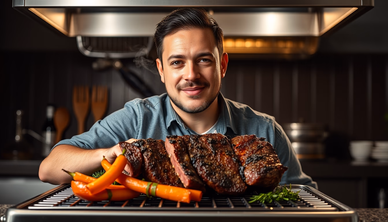 asado argentine grill in editorial style