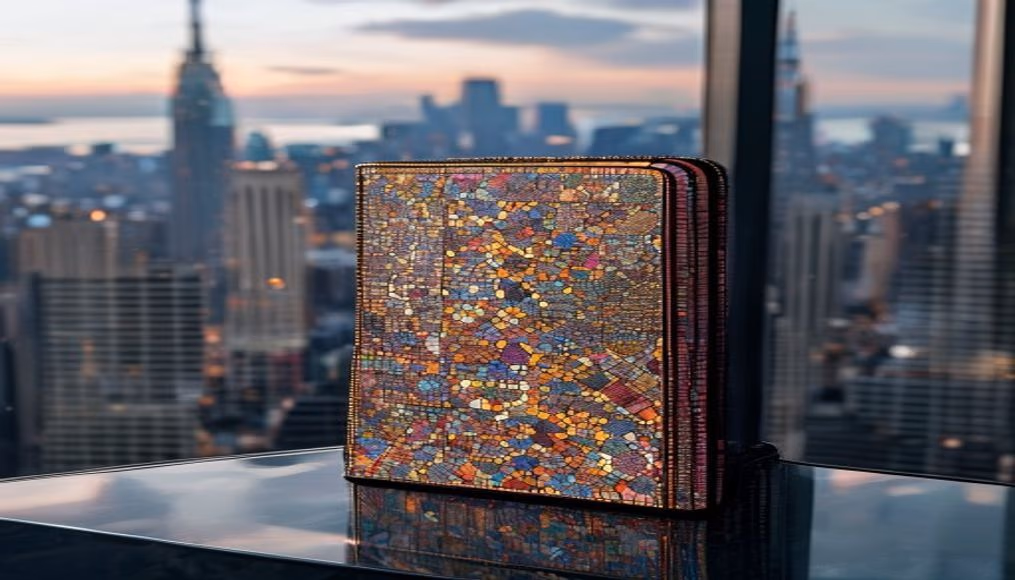 aspinal of london mosaic notebook in luxury editorial photography