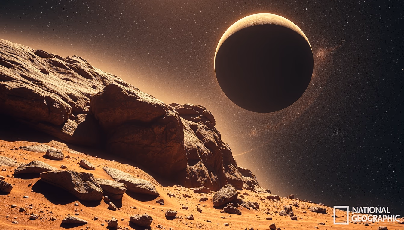 asteroid belt artistic in editorial style