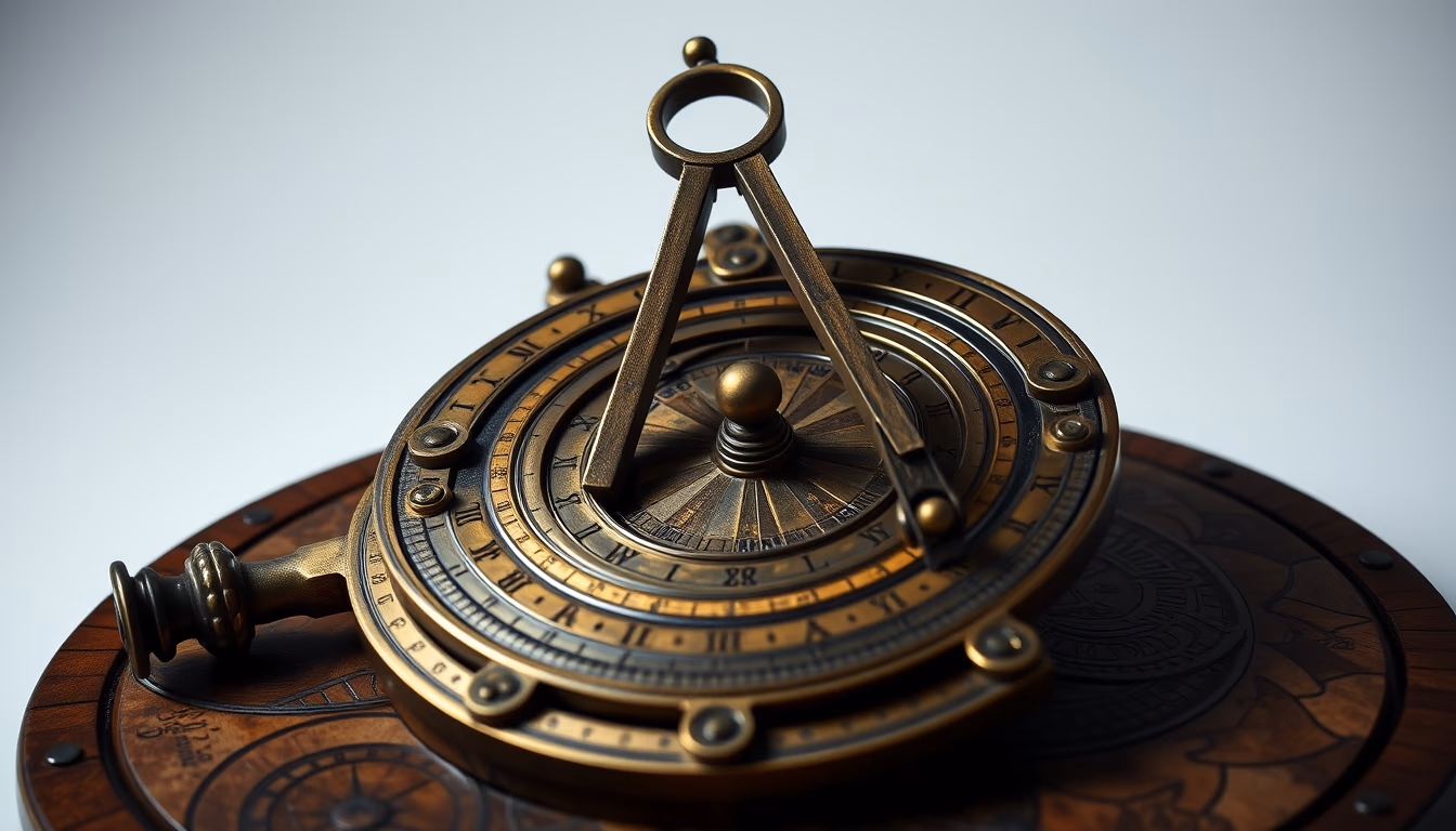 astrolabe ancient in editorial style