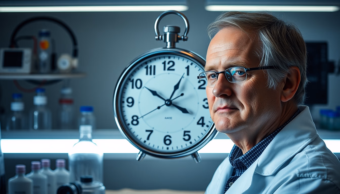 atomic clock laboratory in editorial style