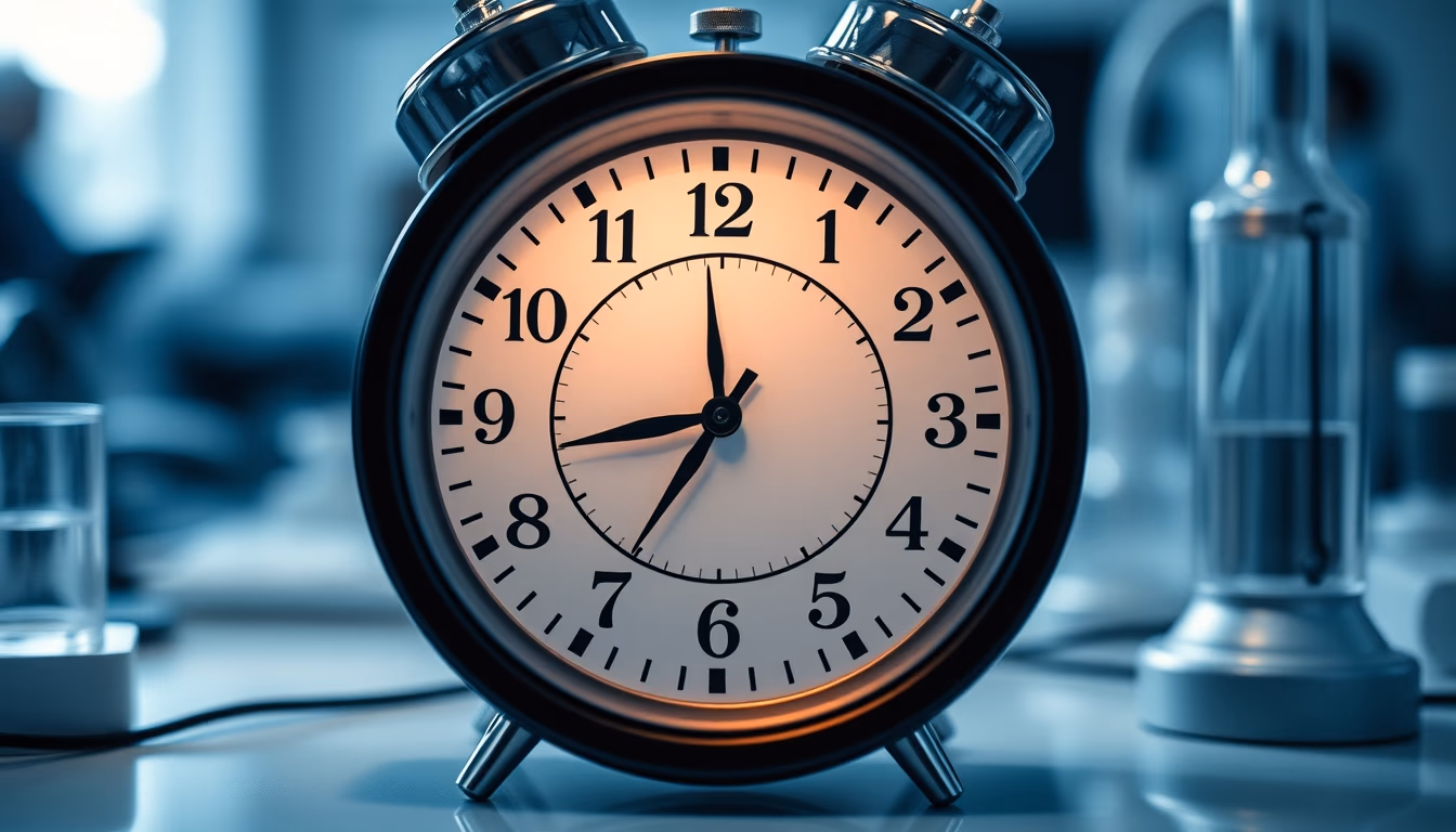 atomic clock laboratory in editorial style