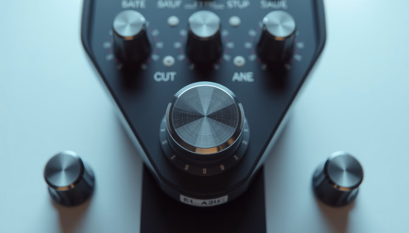 audio interface knobs in editorial style