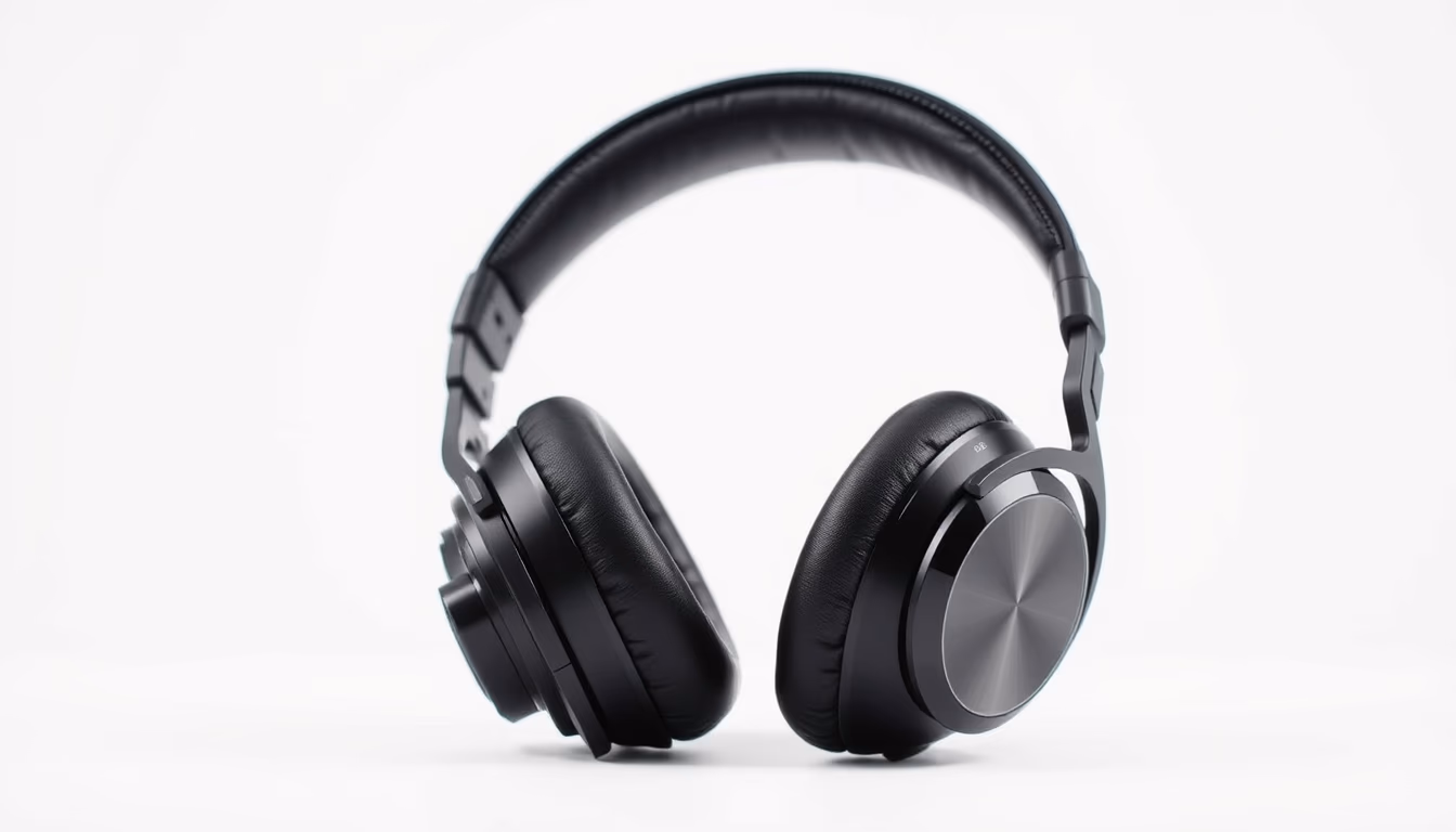 audiophile headphones planar in editorial style
