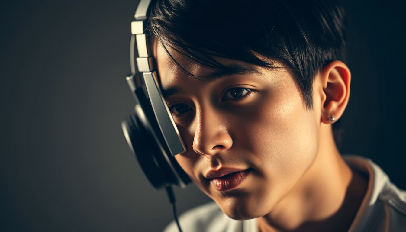 audiophile headphones planar in editorial style