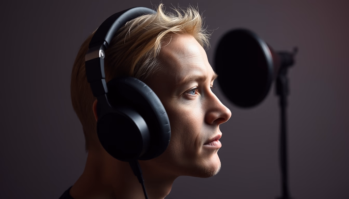 audiophile headphones planar in editorial style