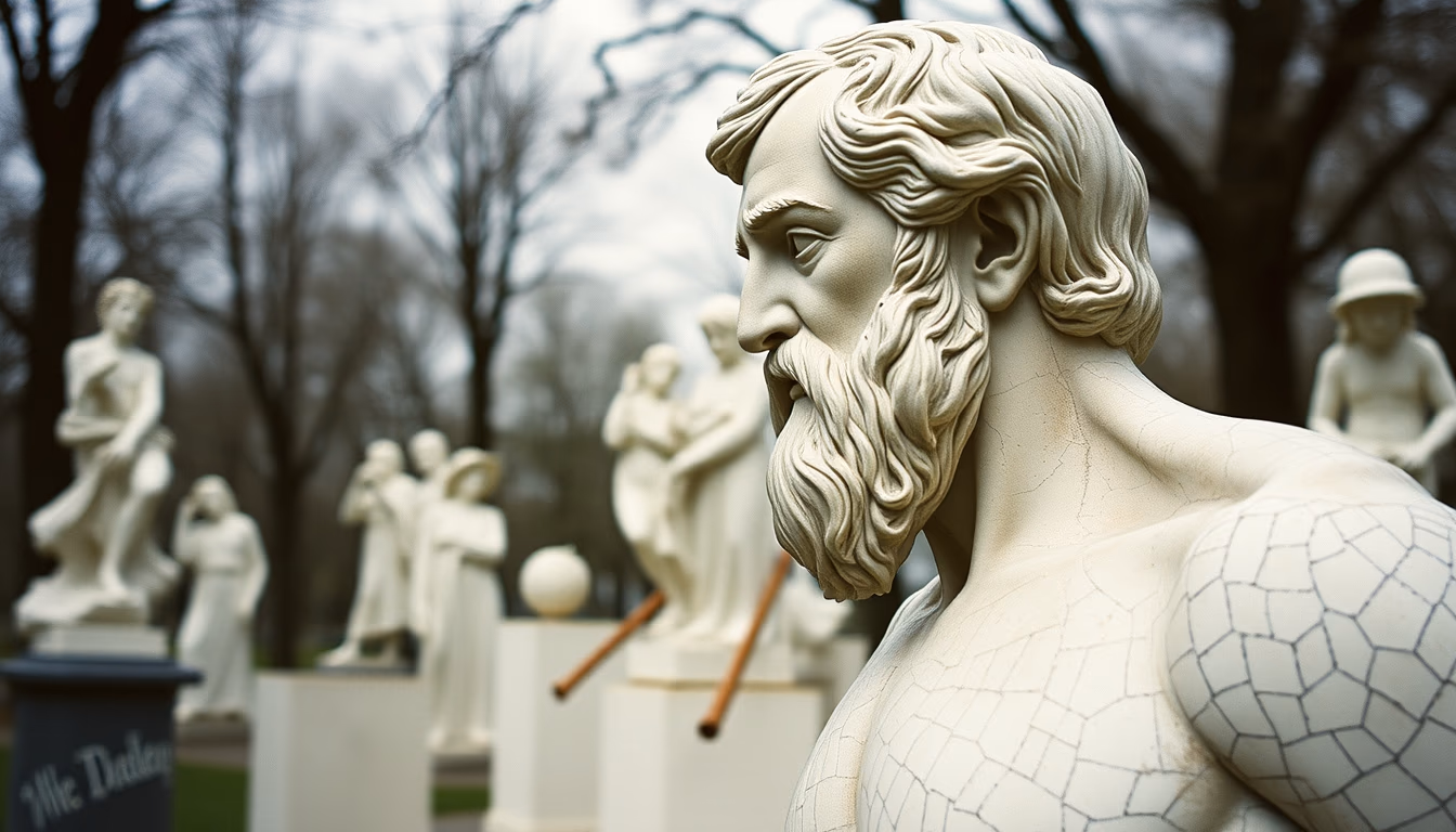 auguste rodin sculptures in editorial style