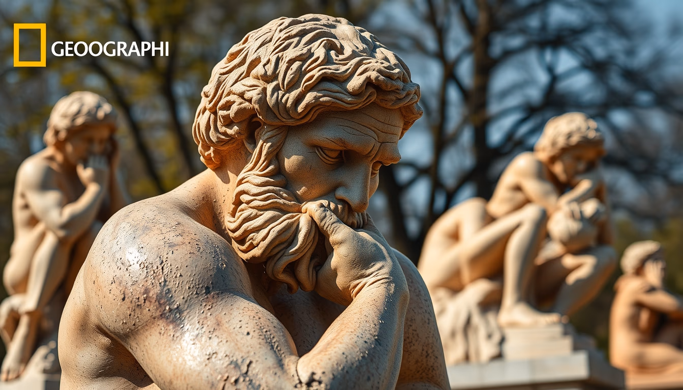 auguste rodin sculptures in editorial style