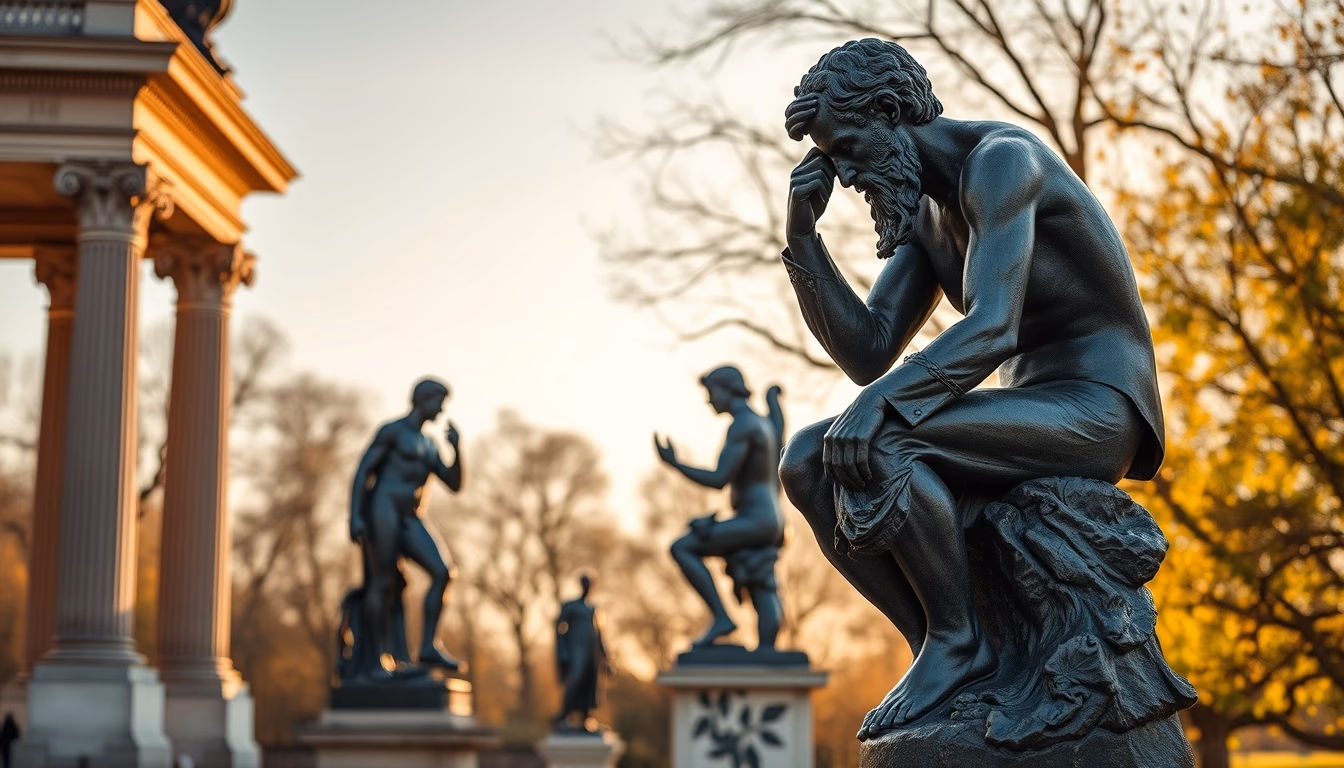 auguste rodin sculptures in editorial style