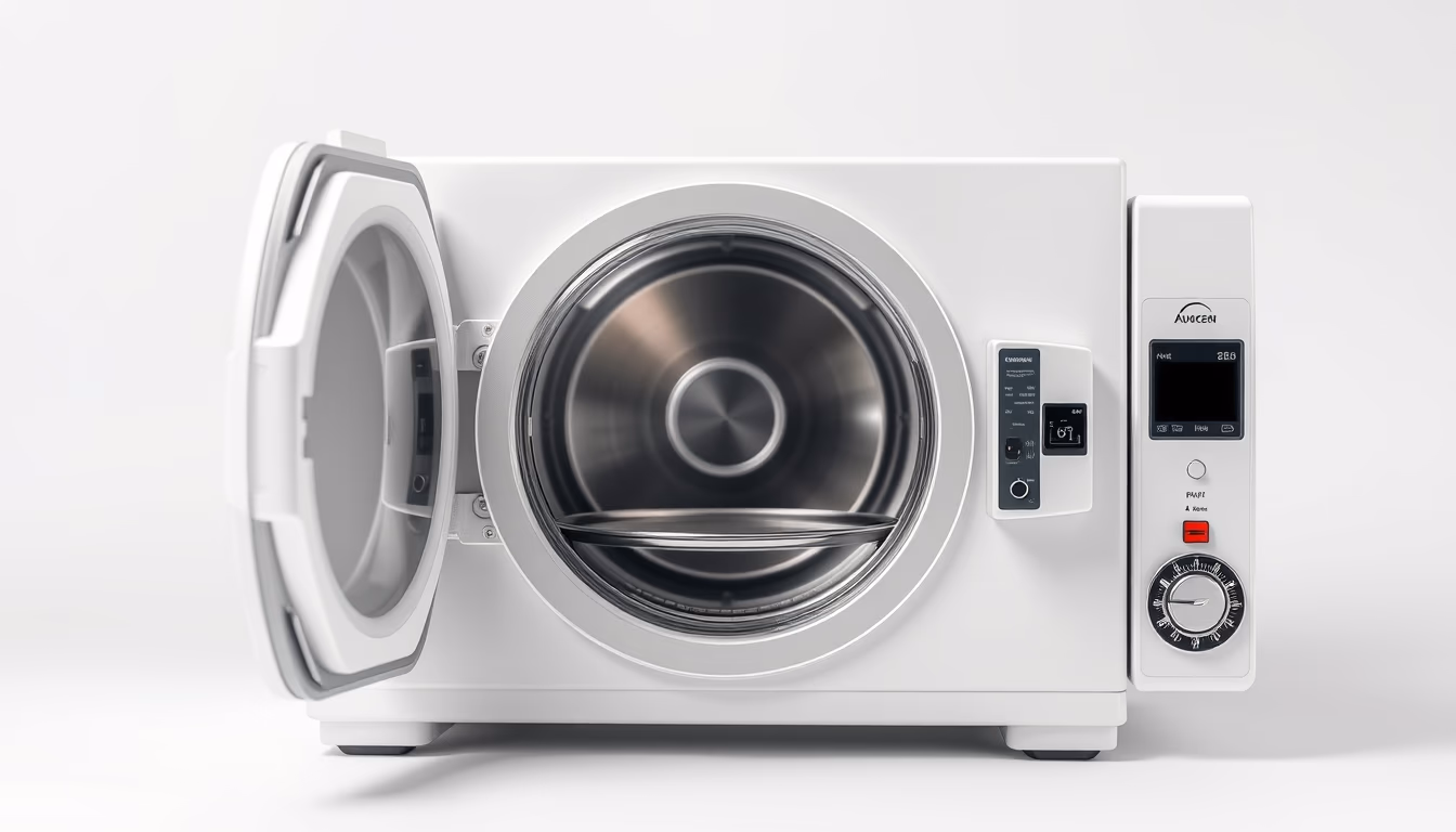 autoclave sterilizer in editorial style