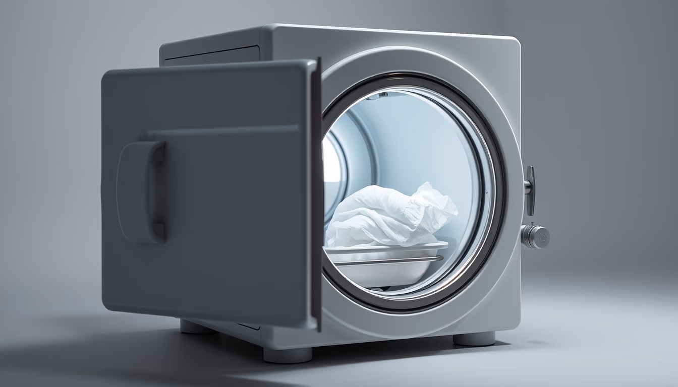 autoclave sterilizer in editorial style