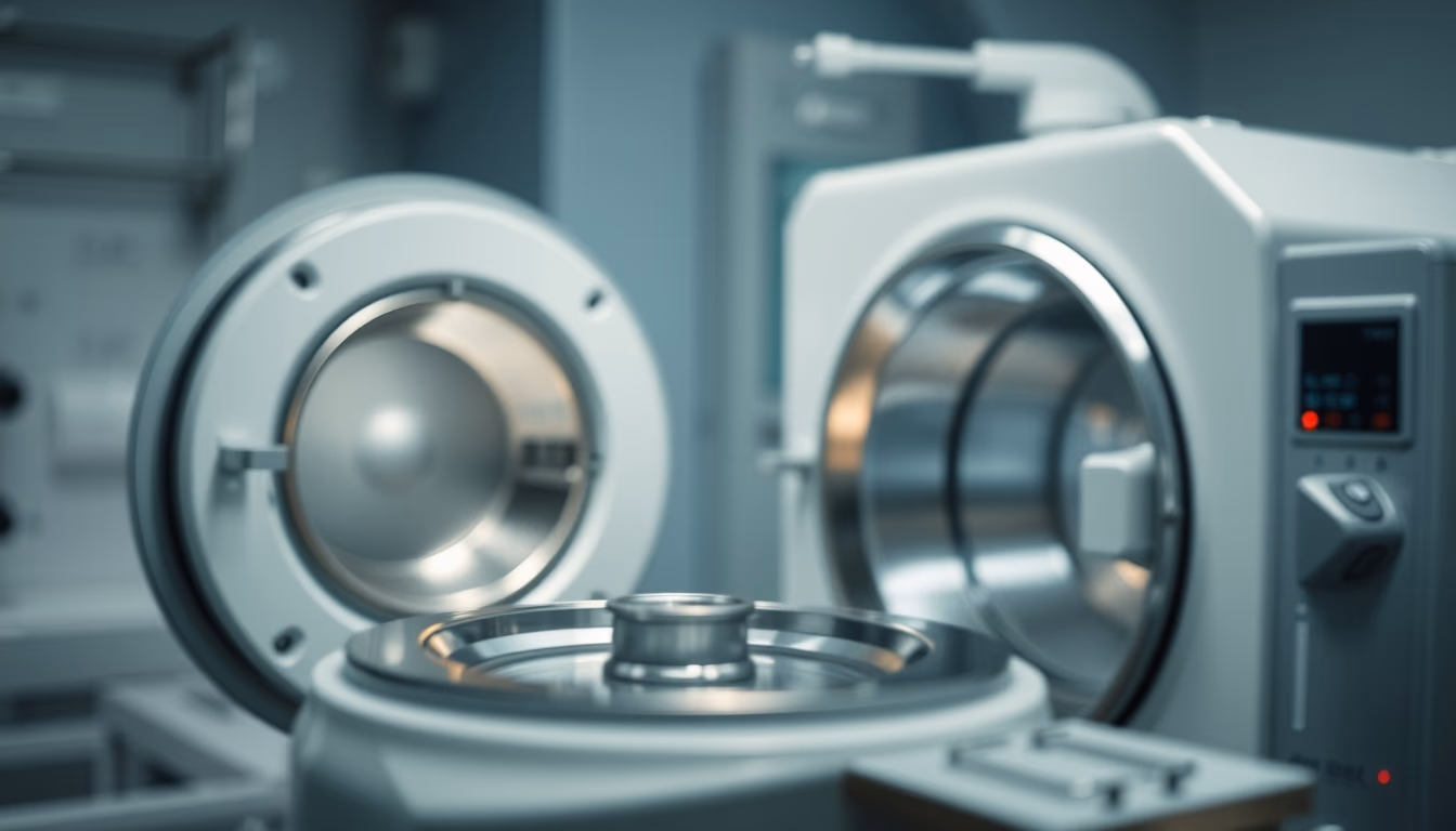 autoclave sterilizer in editorial style