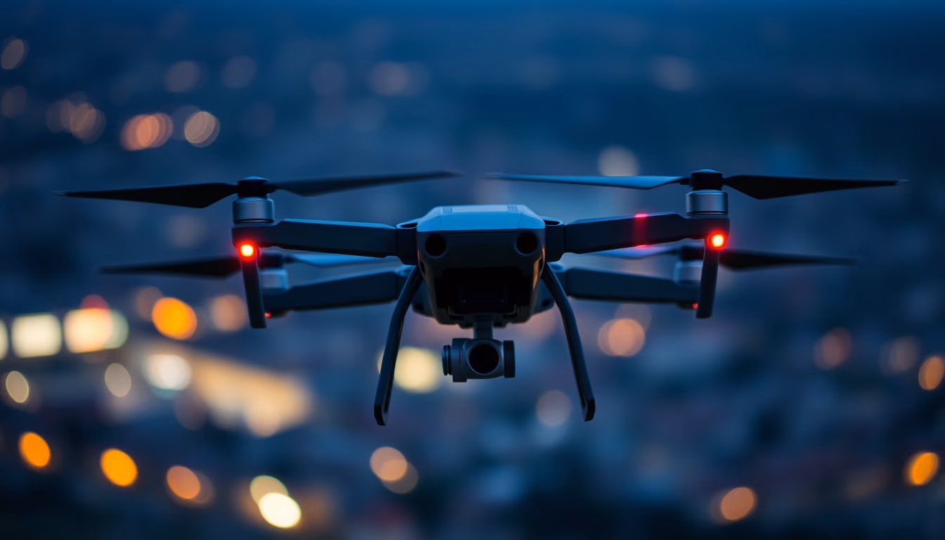 autonomous drone military in editorial style