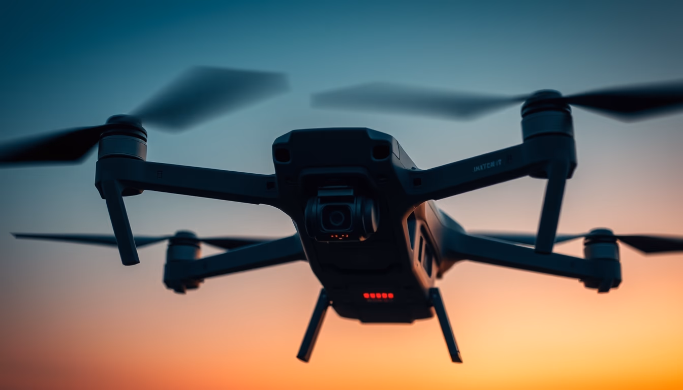 Autonomous drone military em estilo editorial