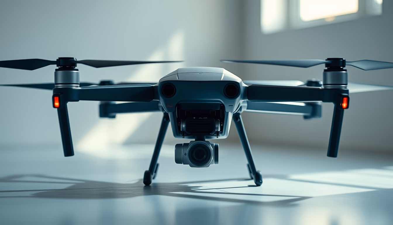 autonomous drone military in editorial style